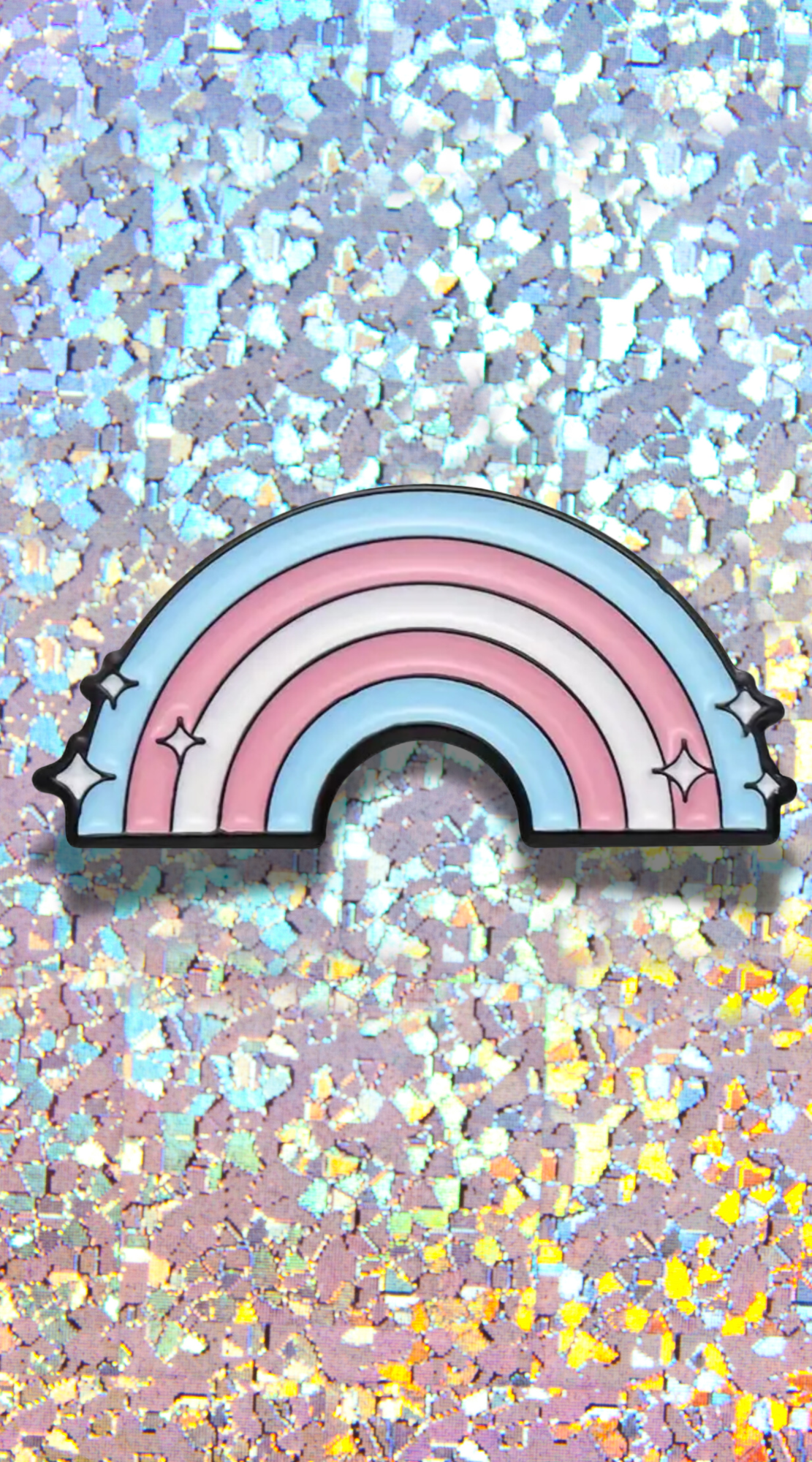 Trans Pride Rainbow Enamel Pin (2 Styles)