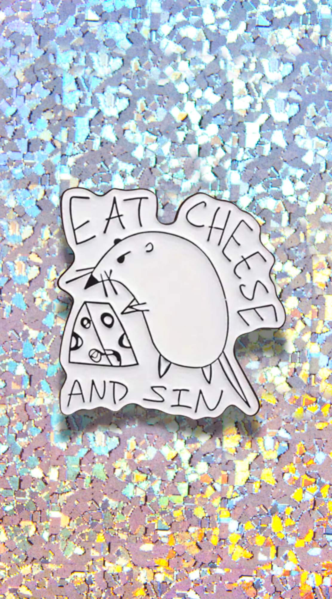 Eat Cheese & Sin Enamel Pin