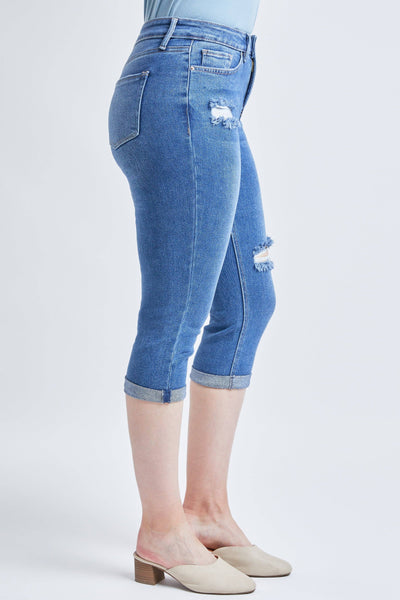 YMI | Vintage High Rise Rolled Cuff Capri Jean