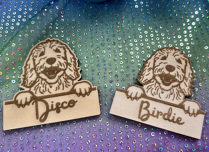 Personalized Peeking Dog Magnet