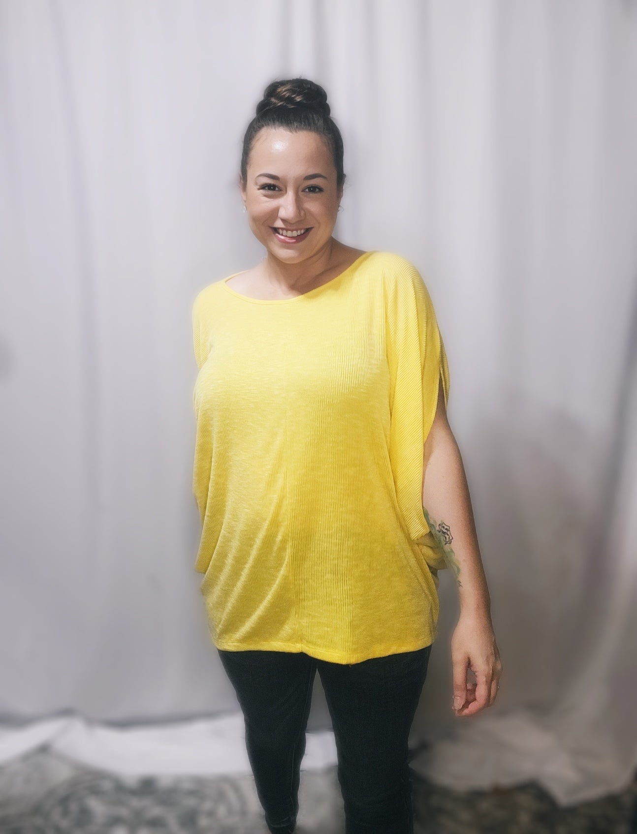 Ray of Sunshine Batwing Oversized Top