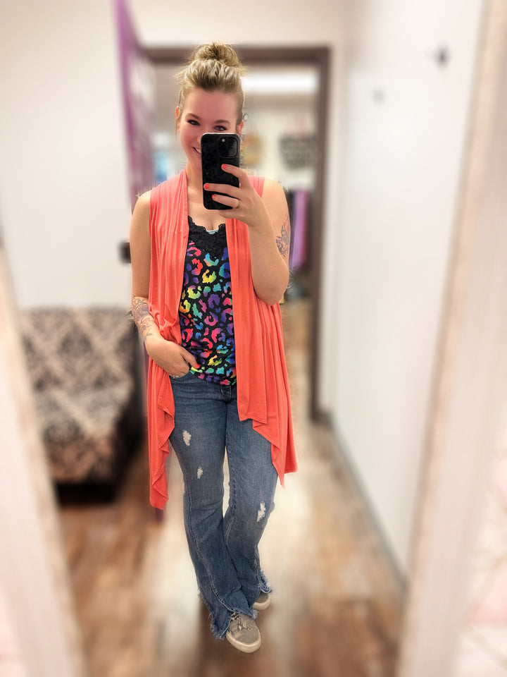 Blank Space Sleeveless Long Vest