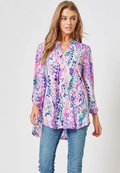 Poppin' Colors 3/4 Sleeve Blouse