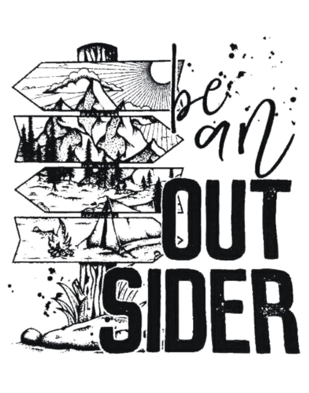 Be An Outsider Short Sleeve Graphic Tee