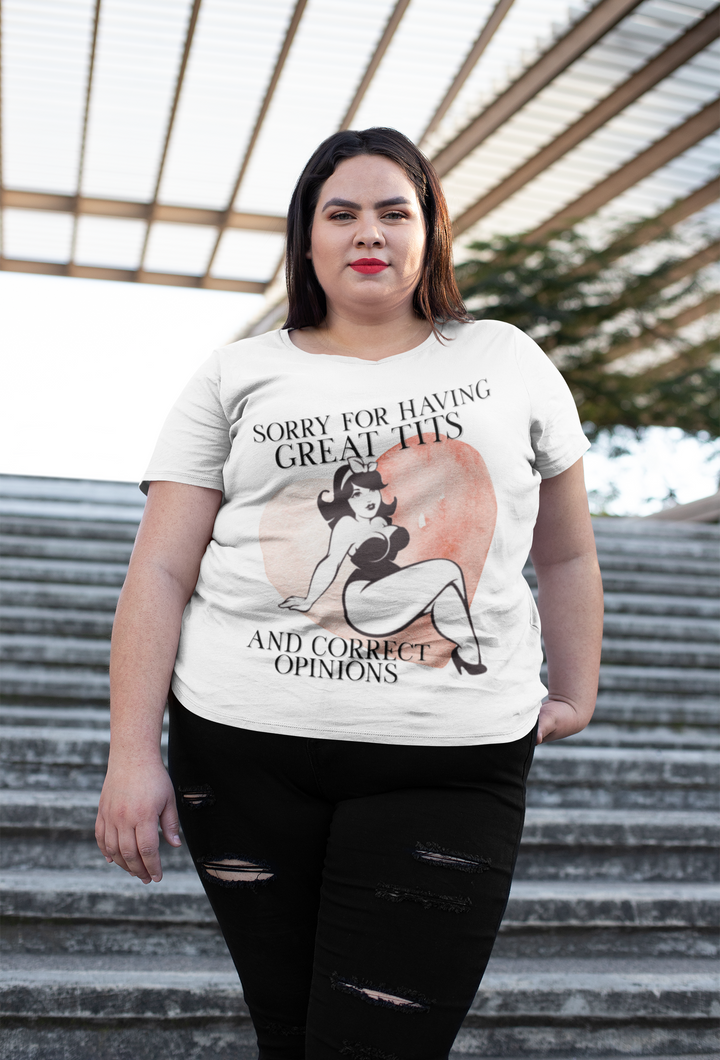 Sorry For Having Correct Opinions Short Sleeve Graphic Tee