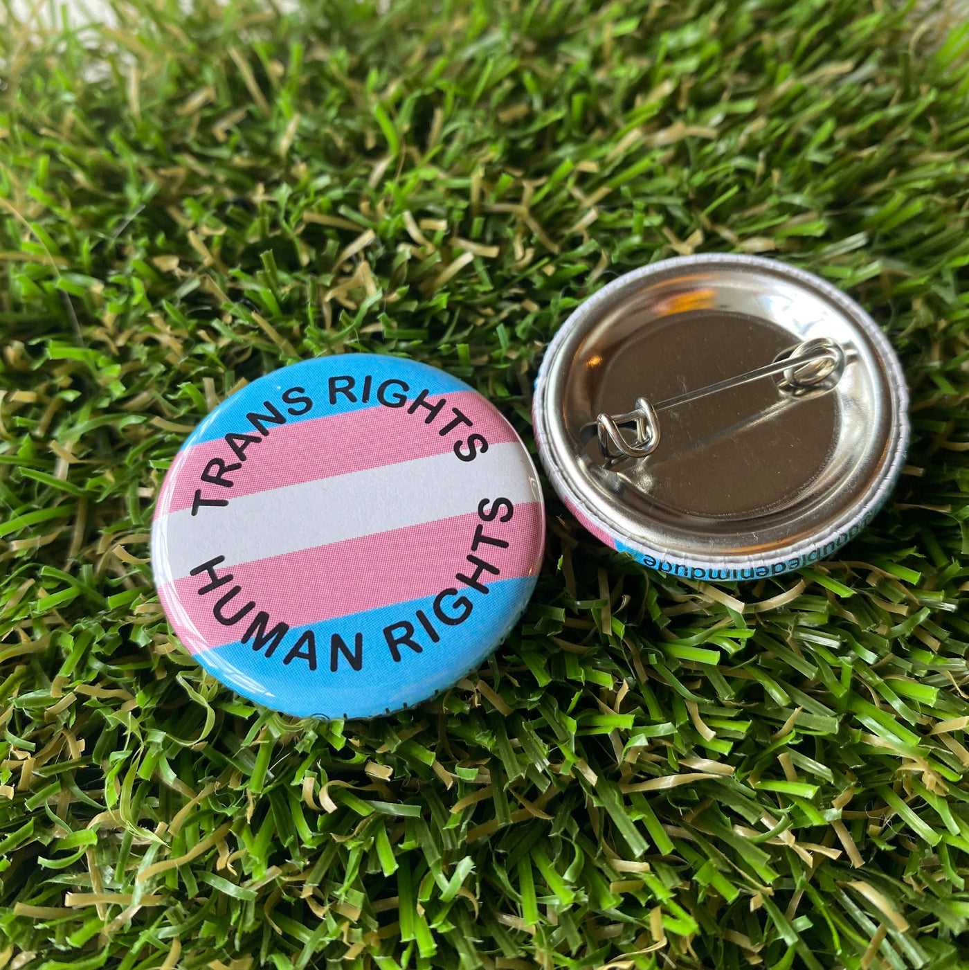 Trans Rights pin-back button