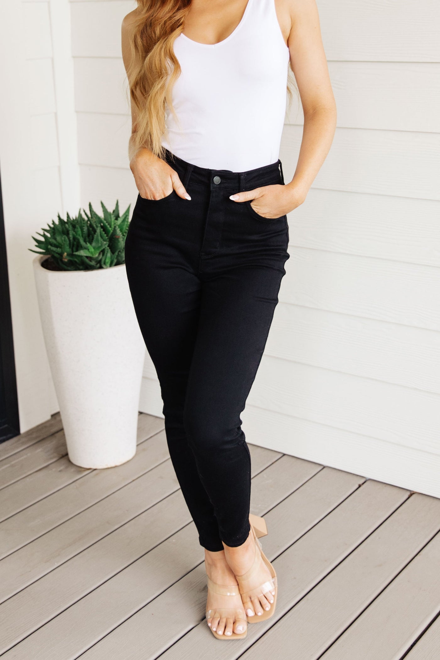 Judy Blue | Audrey Heps High Rise Control Top Classic Black Skinny Jeans