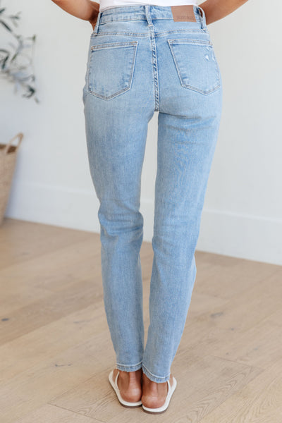 Judy Blue | Eloise Mid Rise Control Top Distressed Skinny Jeans