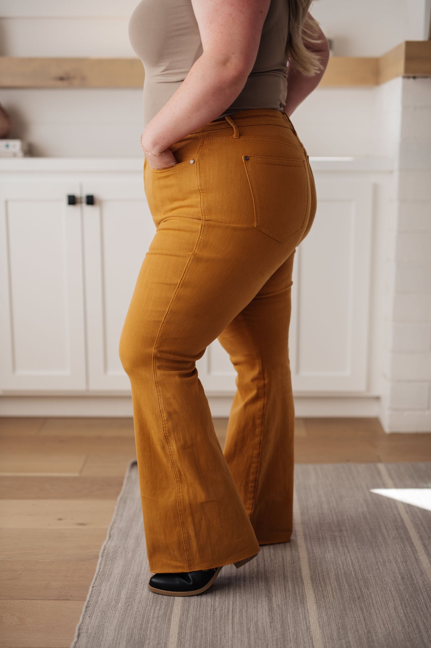 Judy Blue | Marigold  High Rise Control Top Flare Jeans