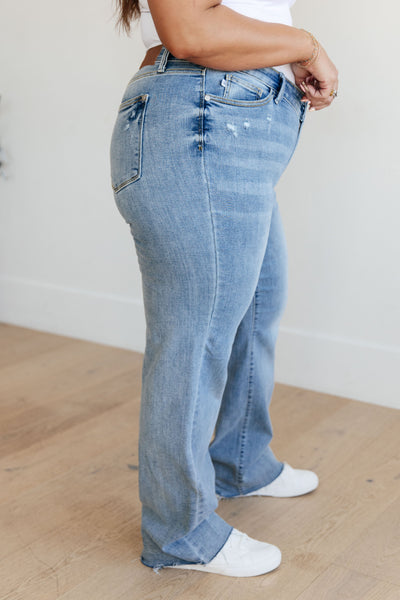 Judy Blue | Mildred High Rise V Front Waistband Straight Jeans