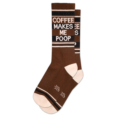 Coffee Makes Me Poop Gym Crew Socks
