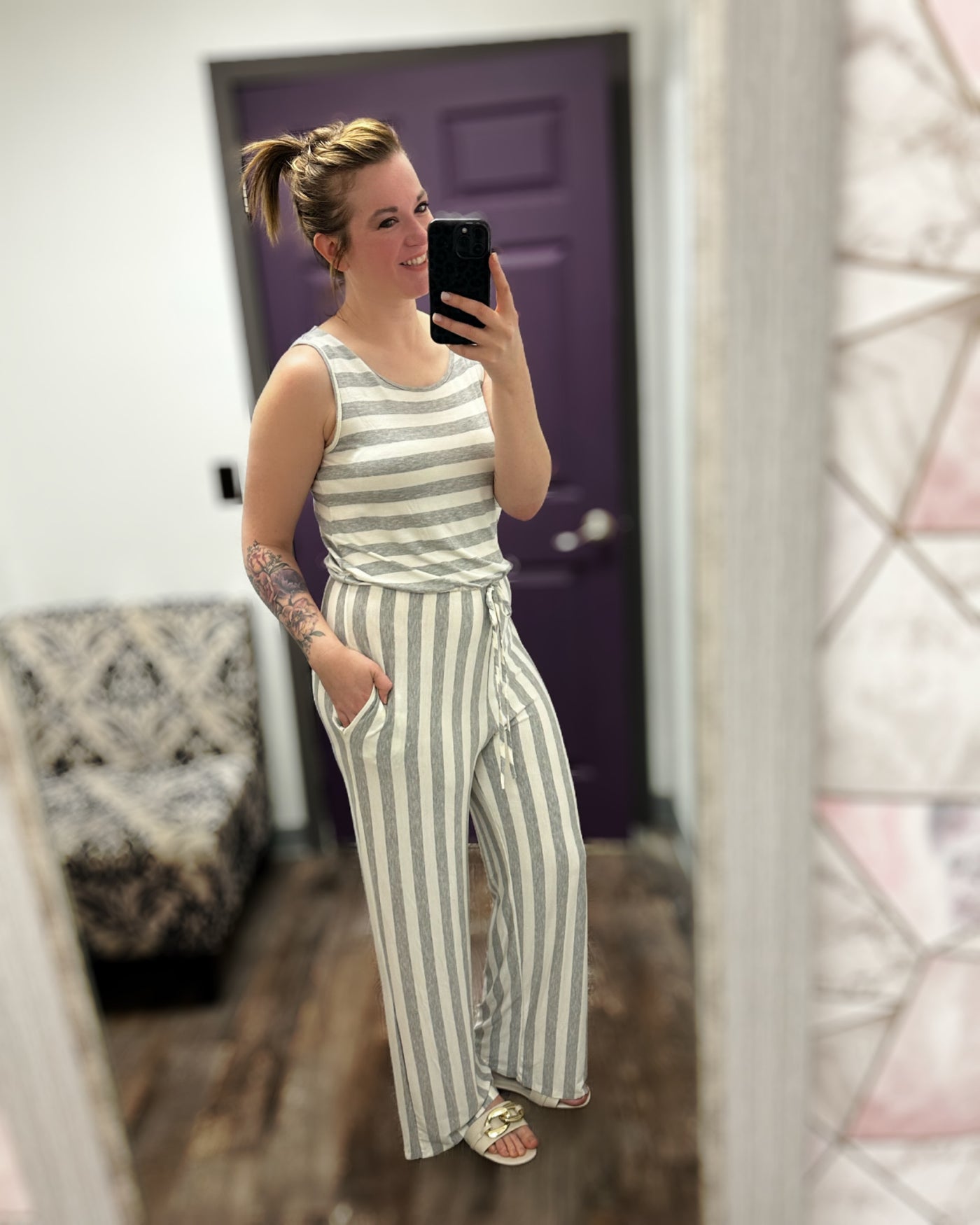 Something Great Striped Jumpsuit
