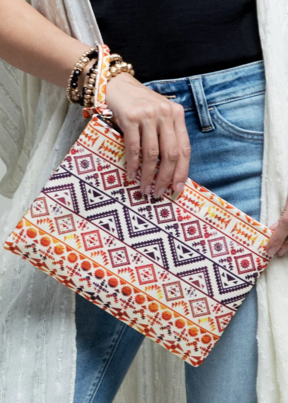 Sunset Zippered Wristlet